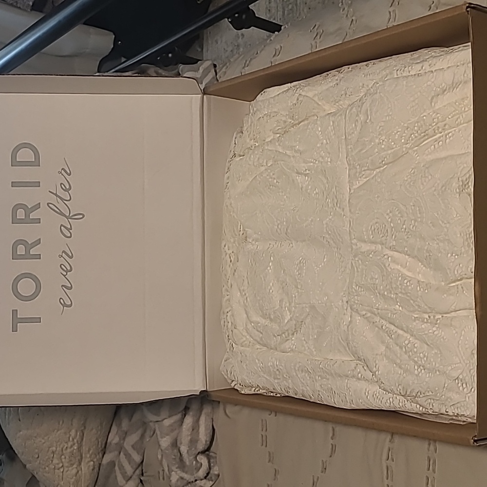 Torrid White Lace Wedding Dress - Picture 2 of 4